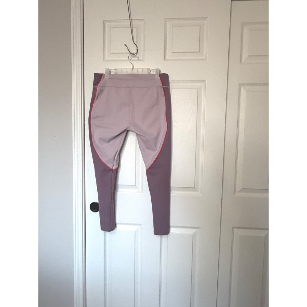 Fabletics Lavender Plum Colorblock Leggings Orange Piping PT1824956-7839-38050 L - Picture 2 of 8